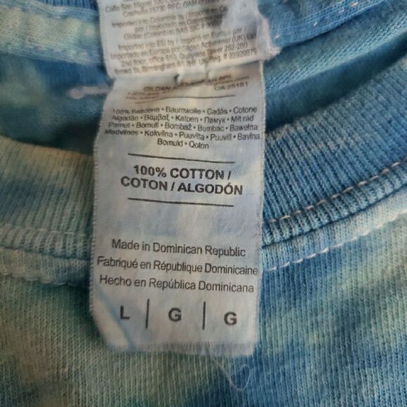 Animal Dolphins Shirt Blue All Over Print Ocean Nature Graphic Tee Size L - Picture 6 of 8